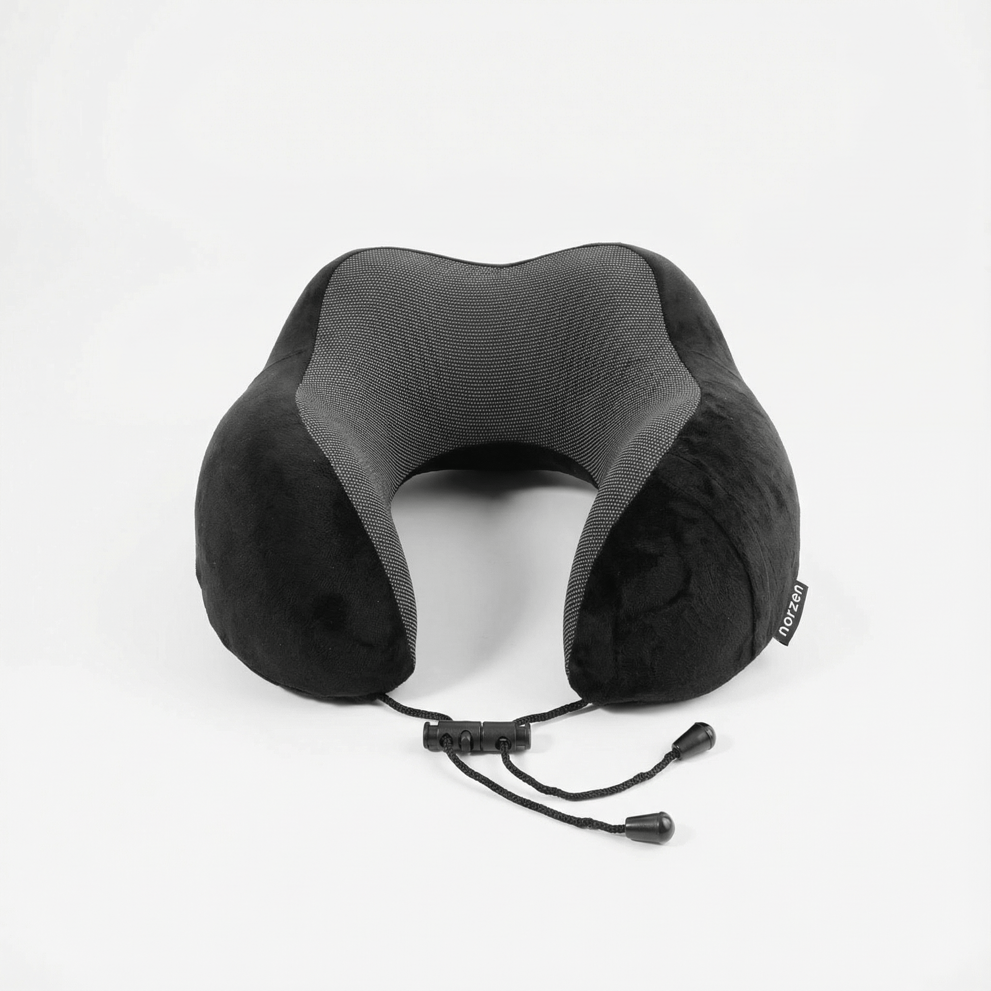 Norzen ergonomisk reisepute sett forfra med symmetrisk form og nakkestøtte for komfortabel hvile på reise